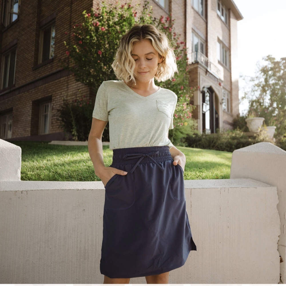 The Away Skirt Indigo